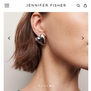 Jennifer Fisher Metallic Heart Earrings